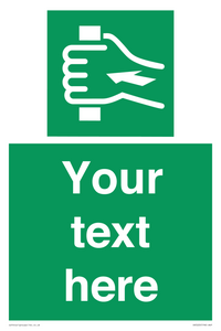 Custom Push Bar Sign